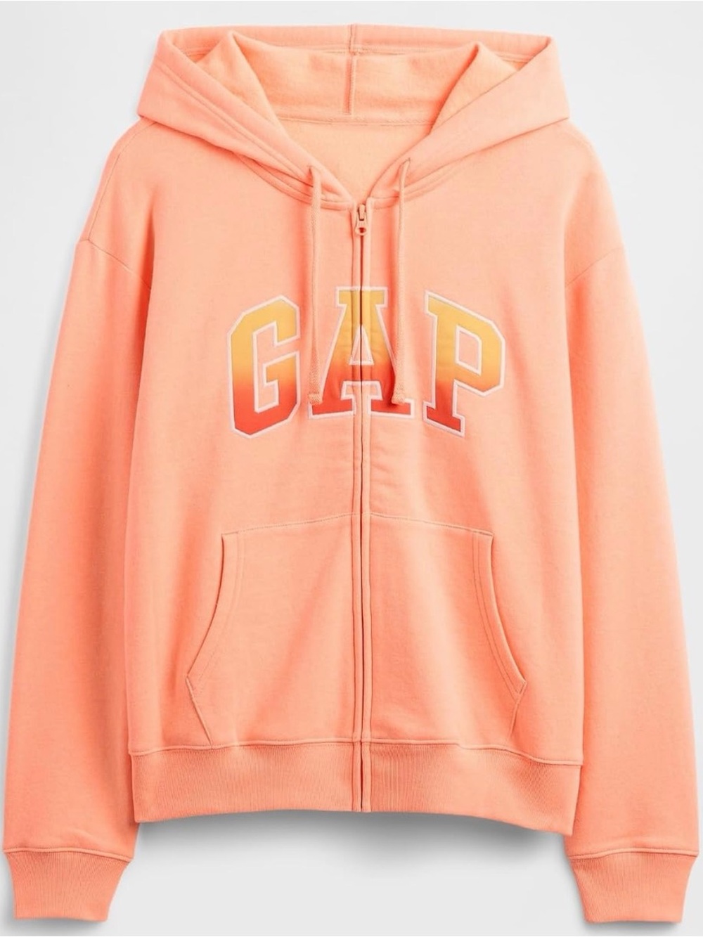 GAP Peach Zip-Front Hoodie Jacket